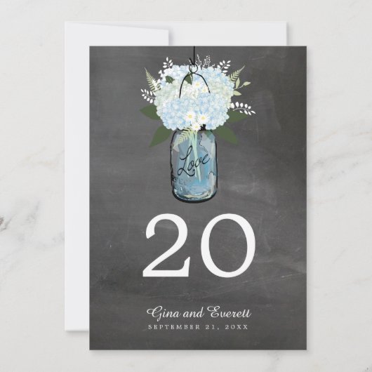 黒板のマスンジャー ハイドレンジア | テーブルナンバー (裏面)