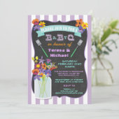 黒板のマスンジャー ベビーQ シャワーの招待状 招待状 (スタンド正面)