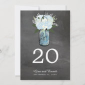 黒板のマゾンジャー ハイドレンジア | テーブル番号 招待状 (裏面)