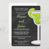 黒板のマルガリータのパーティの招待状 招待状 (正面/裏面)