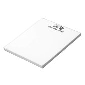 黒板のミスター イエローとグリーン ゼブラ チェック ノートパッド (回転)