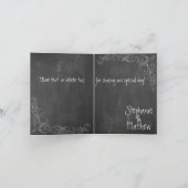 黒板のメイソンジャーガーデンウェディングのお礼 サンキューカード (内部)