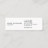 黒板のモダンな金ゴールドの円のモノグラムのロイヤリティ スキニー名刺 (裏面)