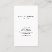 黒板のモダンな金ゴールドの円のモノグラムの垂直 名刺 (裏面)