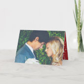 黒板のヤドリギのヴィンテージの第1クリスマスカード シーズンカード (裏面)