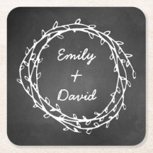 黒板のリースのカスタムの紙のコースター