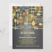 黒板のレトロの在庫台所ブライダルシャワー 招待状 (正面)