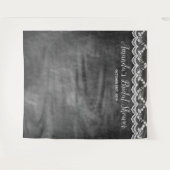 黒板のレースのブライダルシャワーの写真ブースの背景幕 タペストリー (正面(横))