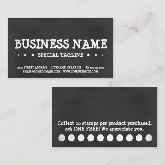 黒板のロイヤリティ3dots ロイヤリティカード (正面/裏面)