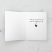 黒板のロック及び鍵の引っ越し祝いパーティーカード カード (内部)