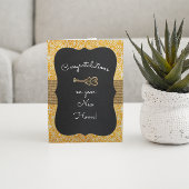 黒板のロック及び鍵の引っ越し祝いパーティーカード カード