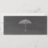 黒板のヴィンテージのベビーシャワーのチケットの招待状 招待状 (裏面)