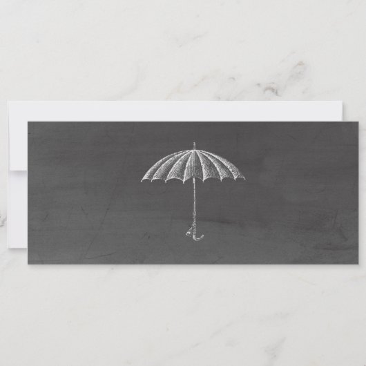 黒板のヴィンテージのベビーシャワーのチケットの招待状 招待状 (裏面)