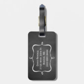 黒板の一見の新郎の荷物のラベル ラゲッジタグ (裏面縦)