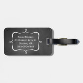 黒板の一見の新郎の荷物のラベル ラゲッジタグ (裏面横)