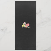 黒板の一見の花の結婚式のテーブルメニュー メニュー (裏面)