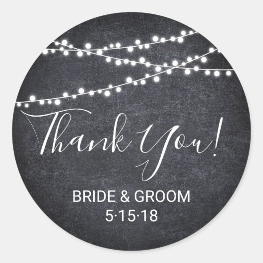 黒板の上に文字列のライトを優先するラベル ラウンドシール (正面)