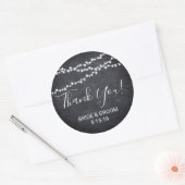 黒板の上に文字列のライトを優先するラベル ラウンドシール (封筒)