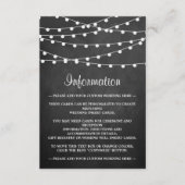 黒板の上に糸が結婚灯る エンクロージャーカード (正面)