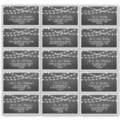 黒板の上に糸が結婚灯る シール (正面)