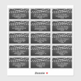 黒板の上に糸が結婚灯る シール