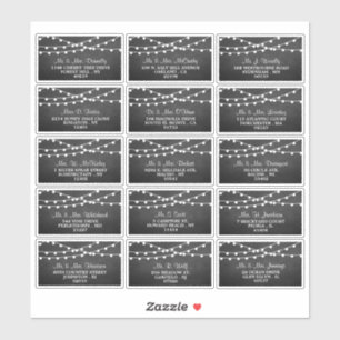 黒板の上に糸が結婚灯る シール