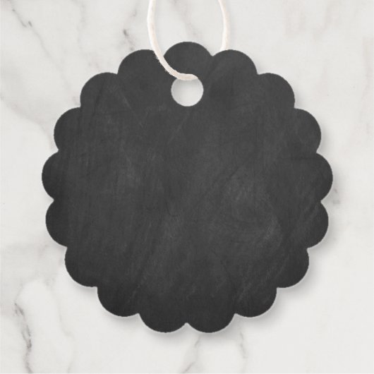 黒板の上に糸が結婚灯る フェイバータグ (裏面)