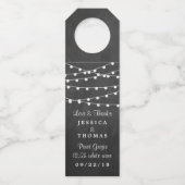 黒板の上に糸が結婚灯る ボトルネックタグ (正面)