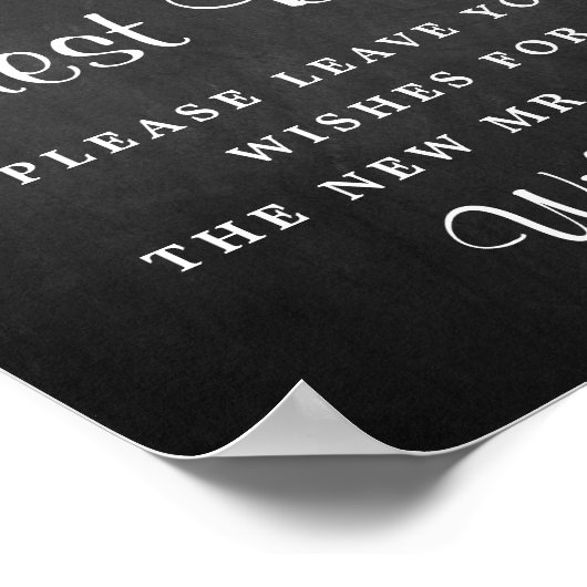 黒板の上に糸が結婚灯る ポスター (角)