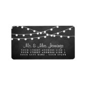 黒板の上に糸が結婚灯る ラベル (正面)