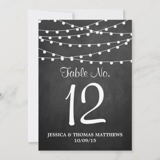 黒板の上に糸が結婚灯る 招待状 (裏面)