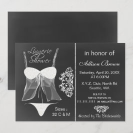 黒板の下着シャワー招待状 招待状