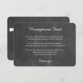 黒板の世界の地図ハネムーン良い願いカード エンクロージャーカード (正面/裏面)