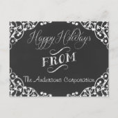 黒板の休日の企業のな挨拶の郵便はがき シーズンポストカード (正面)