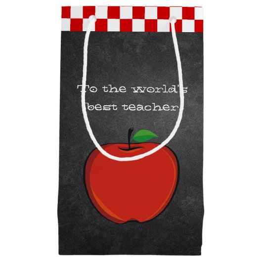 黒板の先生のギフトバッグのApple スモールペーパーバッグ (正面)