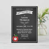 黒板の先生退職招待 招待状 (スタンド正面)