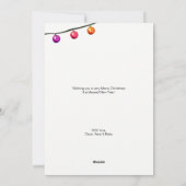 黒板の写真を使ったクリスマスプレゼント妊娠発表 シーズンカード (裏面)