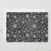 黒板の冬の不思議の国の誕生日の招待状 招待状 (裏面)