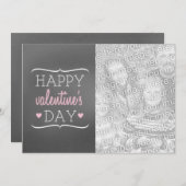 黒板の刺激を受けたな写真のバレンタインのカード シーズンカード (正面/裏面)