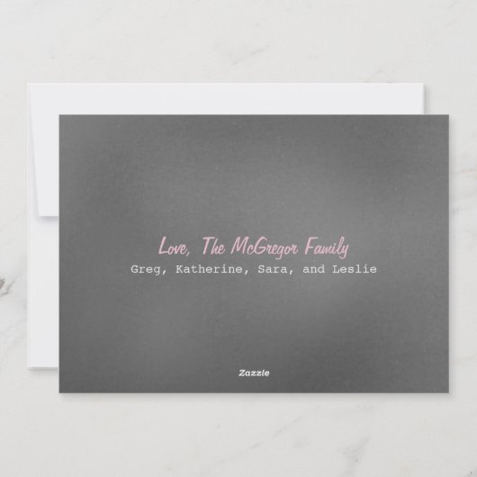 黒板の刺激を受けたな写真のバレンタインのカード シーズンカード (裏面)