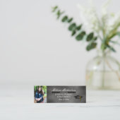 黒板の卒業のクラスの写真の挿入物の名刺 コーリングカード (スタンド正面)