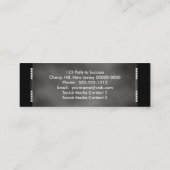 黒板の卒業のクラスの写真の挿入物の名刺 コーリングカード (裏面)