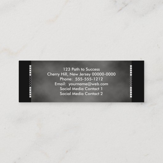 黒板の卒業のクラスの写真の挿入物の名刺 コーリングカード (裏面)