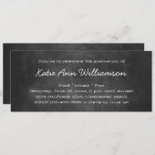 黒板の卒業のパーティの招待状 招待状 (正面/裏面)