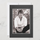 黒板の卒業の帽子のパーティの招待状の写真 招待状 (裏面)