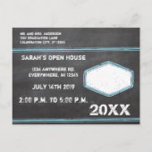 黒板の卒業の招待状 インビテーションポストカード (裏面)