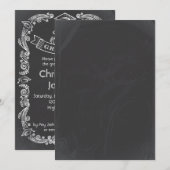 黒板の卒業式招待状 招待状 (正面/裏面)
