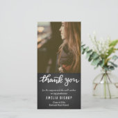 黒板の卒業生はタイポグラフィ感謝していしています サンキューカード (スタンド正面)