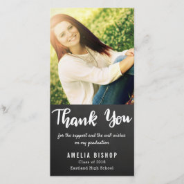 黒板の卒業生はタイポグラフィ感謝していしています サンキューカード