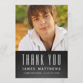 黒板の卒業生%PIPE%の写真の卒業のサンキューカード サンキューカード